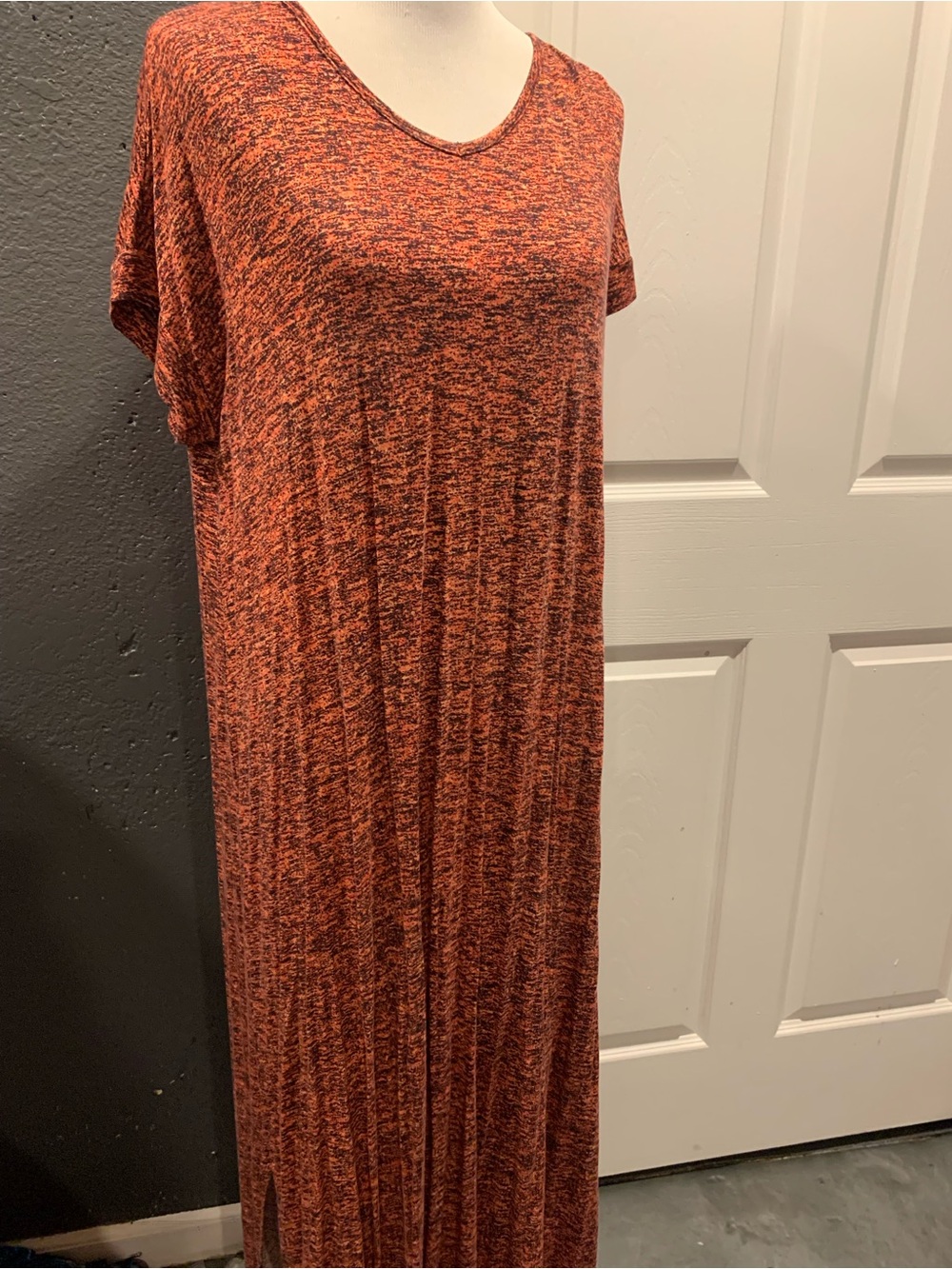 LuLaRoe Heathered Rust Red Maxi